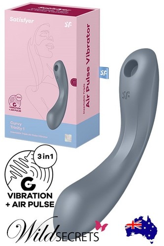 NEW Satisfyer Curvy Trinity 1 Multifunction 6.9 inch 3 in 1 Vibrator, G Spot - Picture 4 of 7