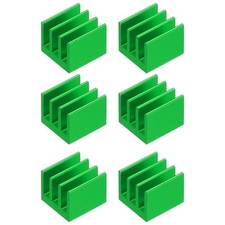 6 Pcs Heatsink 7x7x6mm Aluminum Heat Sink with Thermal Blue Sticker Green