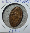 Humorist Will Rogers 1879 to 1935 Elongated Wheat Cent