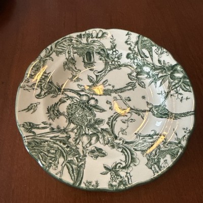 SPODE Williamsburg Provincial Garden Green/White Bread And Butter Plate 6.25 