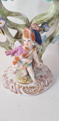 Rare Pair of Antique Helena Wolfsohn German C1880 Porcelain Figural Candlesticks - Picture 7 of 21