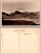 Hilltop Buildings Open Field Postcard