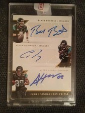 2016 Panini Prime Signatures Blake Bortle Allen Robinson, Hurns Triple Auto #/25