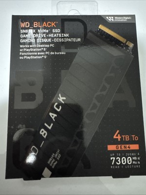 WD_BLACK 4TB SN850X NVMe Internal Gaming SSD Solid State Drive with Heatsink