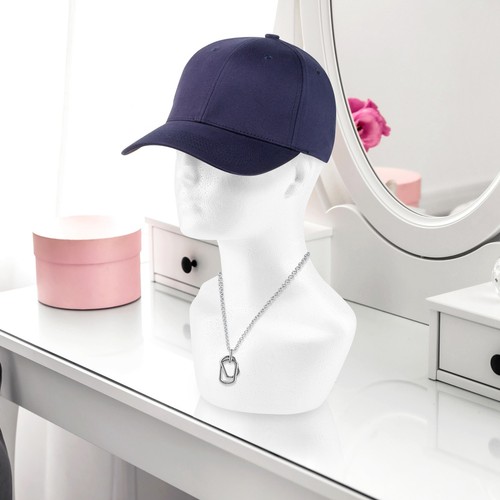 Manichino da esposizione uomo in schiuma testa manichino parrucche cappello sciarpa supporto modello L7Z74426 - Foto 4 di 7