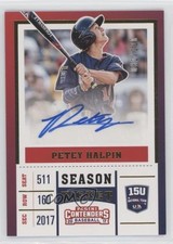 2017 Panini Elite Extra Edition USA Baseball Gold 31/100 Petey Halpin Auto a3i