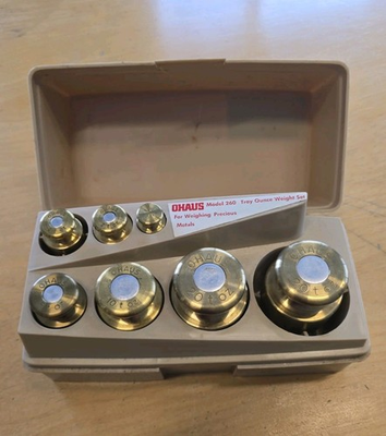 #ad OHAUS Model 260 Troy Ounce Weight Set Used For Weighing Precious Metals $35.00