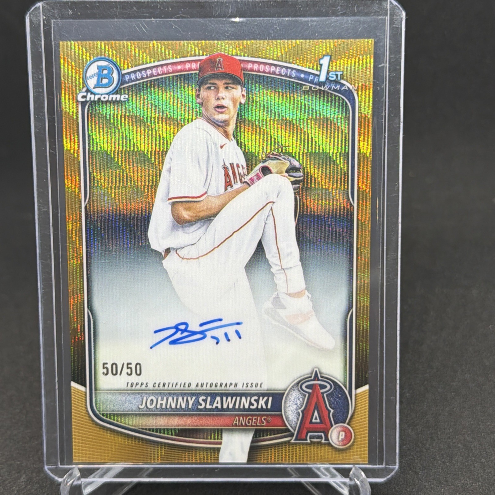 2025 Bowman Chrome Draft Johnny Slawinski 1st Bowman Auto Gold Shimmer 50/50!