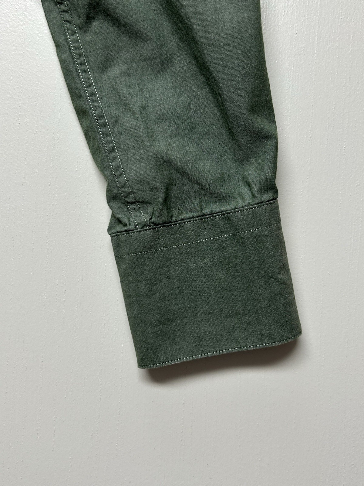 Lucchese Bootmaker Button Down Shirt Green Pocket… - image 5