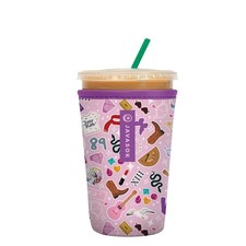 JavaSok Iced Coffee Cold Soda Insulated Neoprene Cup Sleeve On Tour, Medium ...