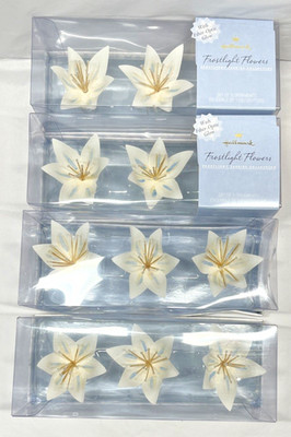 4 Sets 2002 Hallmark Keepsake Ornament Frostlight Faeries Frostlight Flowers
