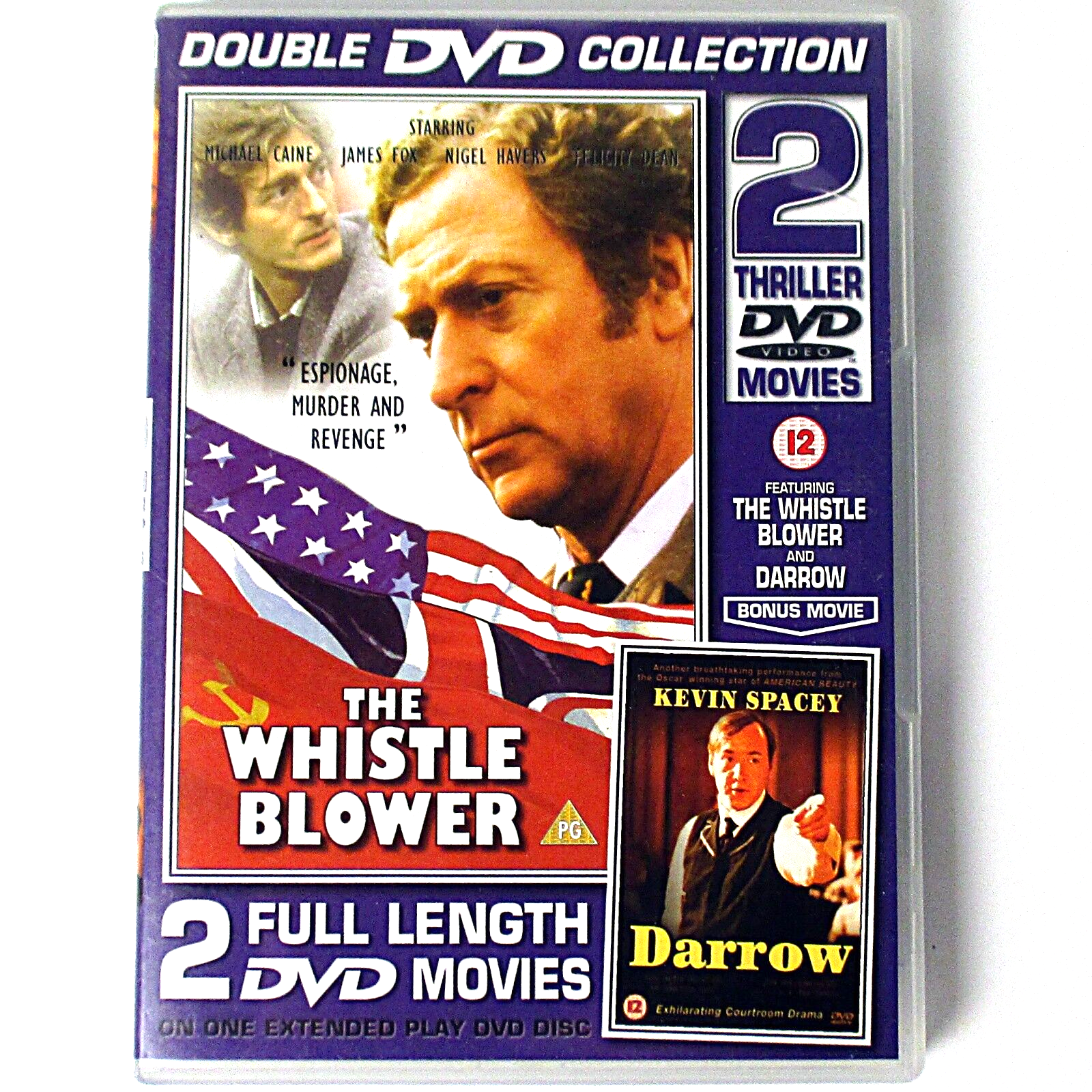 The Whistle Blower + Darrow (DVD, 2002 Prism) Michael Caine, Kevin Spacey