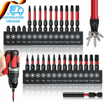 29 Stück Torx Bit Set 25 MM Und 50 MM S2-Stahl Torx Bit T5-Tt40 Bits 1/4-Zoll-Se