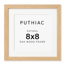 Oak Wood Picture Frame - 8 x 8 Photo Frame, 8x 8 Picture Frame 8x8 Beige-1P