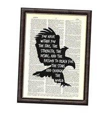 Eagle Inspirational Quote DICTIONARY ART PRINT - Original Upcycled Vintage