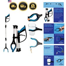 Reacher Grabber Tool, 360° Rotating Head, Lightweight 36" Foldable Arm, Ergon