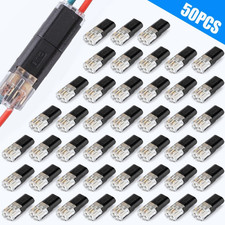 50 pcs Double-Wire Plug-in Connector, Cable Clamp with Locking Buckle, AWG 18-22