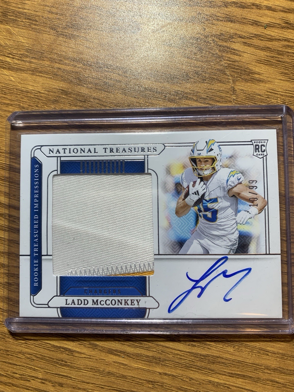 2024 National Treasures Ladd McConkey Rookie Treasured Impressions Auto #/99