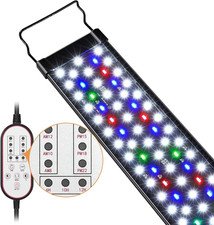 14W Aquarium Light with 7 Colors, Timer Expandable Bracket for 12-18IN Tanks