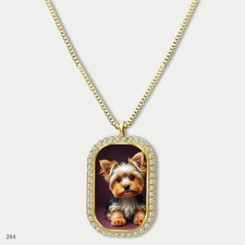 Stunning Cute Yorkie Yorkshire Terrier Dog Fashion Pendant Necklace Chain Printe
