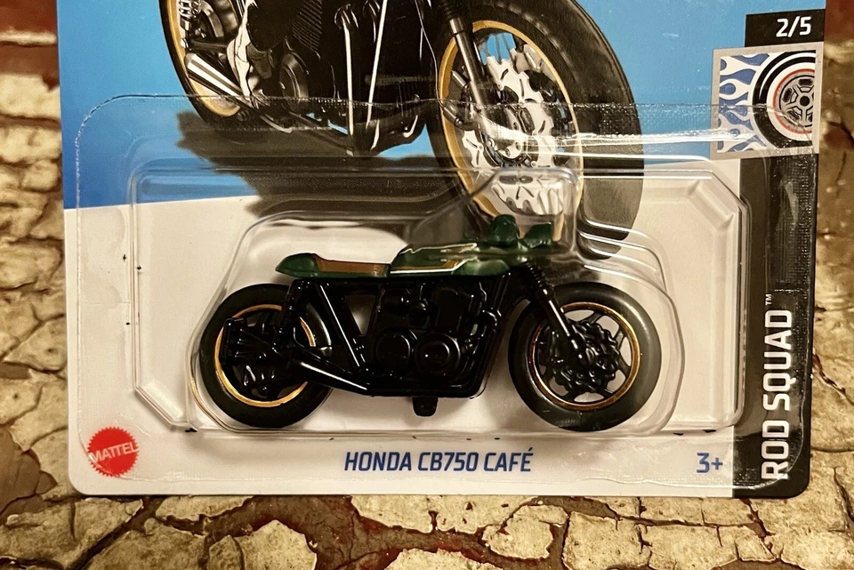 Hot Wheels Honda CB750 Café, HW: Rod Squad, (2/5) 1:64 Die Cast Motorcycle - Image 2 of 3