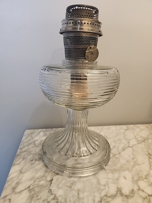 #ad Vintage 1937 Aladdin B 80 Clear Crystal Beehive Oil Lamp Nu Type Model B Burner $99.99