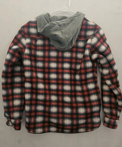 Brooklyns Best Mens Sherpa Lined Hooded Plaid Shacket Small NWT Jacket image 9
