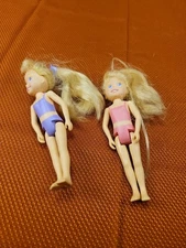 2 Vintage Quints Cousins Dolls Tyco 1991 Pink Purple