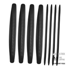 8pcs Car Bumper Guard Strip Anti-Collision Anti-Scratch Bumper Protector Black