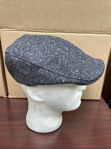 Hanna Hüte flach Cabbie Zeitungsjungenmütze Medium Donegal Irland Wolle Tweed grau fleckig - Bild 2 von 7