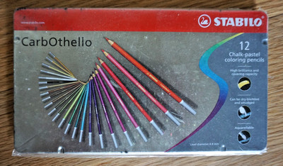 STABILO CARBOTHELLO  12 CHALK-PASTEL COLORING PENCILS  NEW
