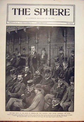 Original alter antiker Druck Portrait London County Council Harrison Radolin Low