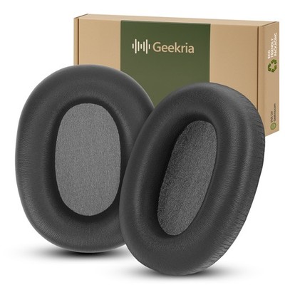 Geekria Sheepskin Ear Pads for SONY WH-1000XM6 Headphones (Black)