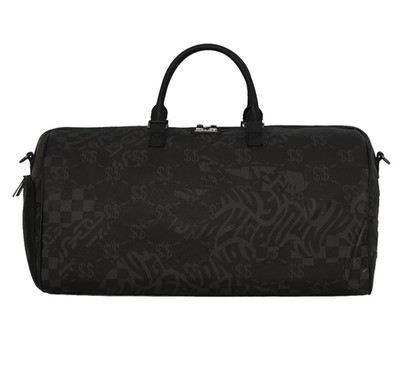Sprayground 3AM Check Pattern Duffle New Black Exclusive Gym Travel Duffel Bag