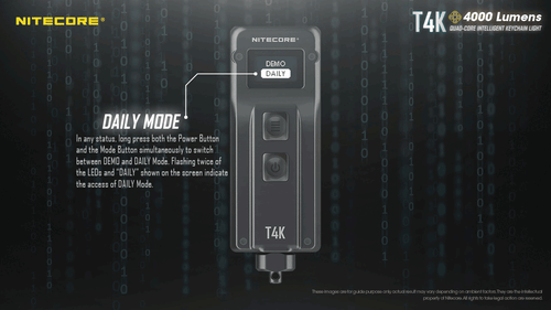 NITECORE T4K usb rechargeable 4000 Lumens Flashlight Keychain 4X CREE QUAD-CORE - Picture 8 of 12