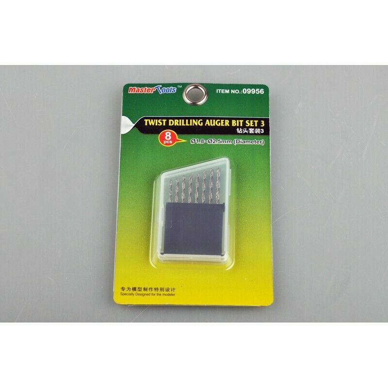 MASTER TOOLS 09956 TWIST DRILLING AUGER BIT SET 3 (8pcs) DA 1.8mm A 2.5mm DI DIA