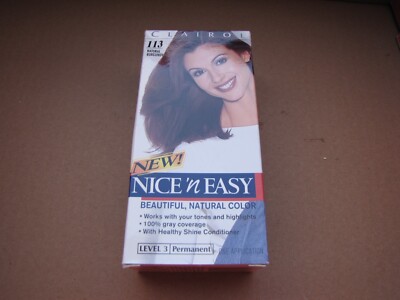 VINTAGE OLD NEW STOCK CLAIROL NICE'N EASY #113 NATURAL BURGUNDY PERMANENT