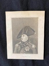 OLD PRINT OF GEORGE III ON PAPER