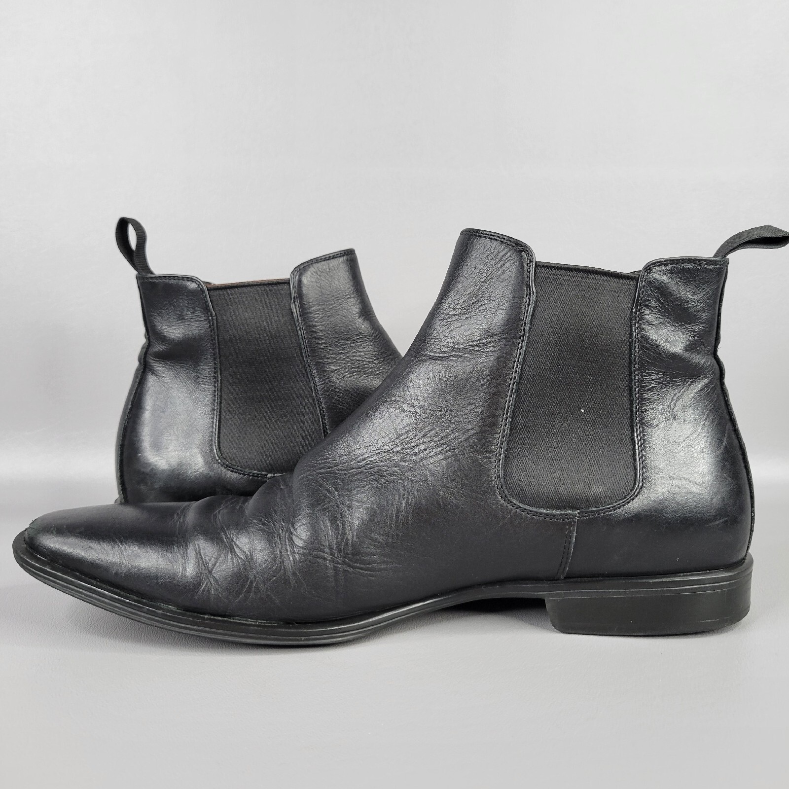 To Boot New York Mens Chelsea Boots Square Toe 106 8158 Leather Black Size 8 M eBay