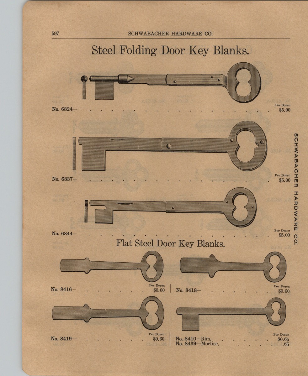 Door Keys Types With Pictures