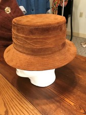 RARE VTG. Turnbull  Asser Size M Suede Leather Hat Excellent/Made By Hand