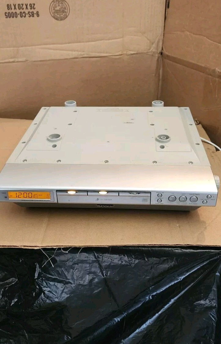 Sony ICFCDK70 Under Kitchen 3 CD Player Clock Radio No Remote *read eBay
