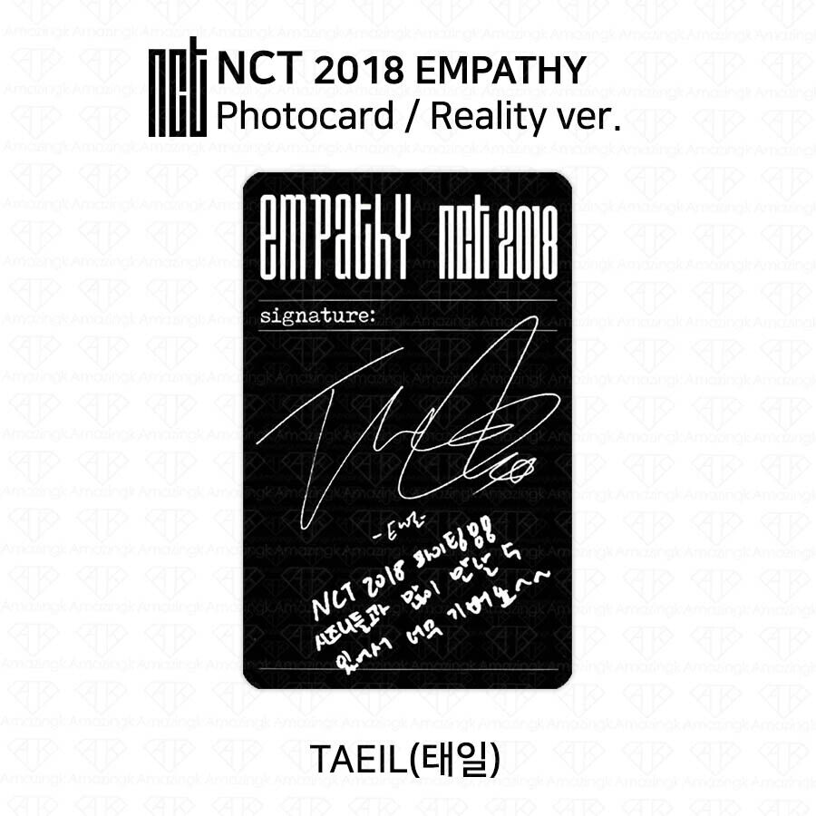 NCT 2018 Empathy Official Photocard Jaehyun Taeyong Lucas NCT 2018 Empathy Official Photocard Jaehyun Taeyong Lucas