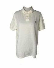 Polo Ralph Lauren Men's XL Polo Shirt White Short Sleeve Custom Fit
