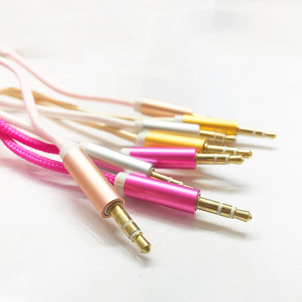 Aux Cord 3.5mm Braided 3ft Male Auxiliary Case Friendly For Car Headphones - Image 2 of 4