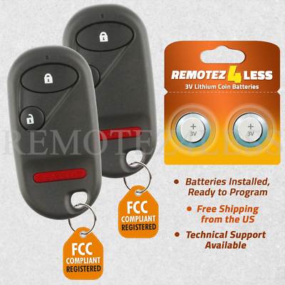 2 for 2000 2001 2002 2003 04 05 06 Honda Insight Keyless Remote Car Key Fob