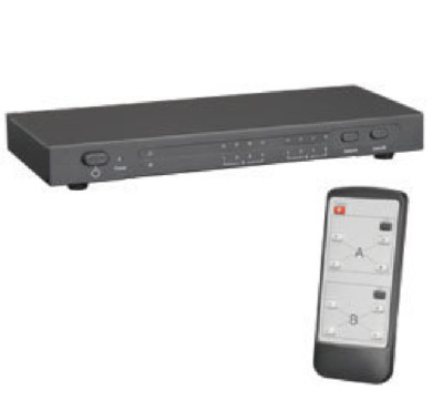 Magnadyne HDSPSW-42 | 4-Port HDMI Switcher   4 In 2 Out with Remote & AC Power
