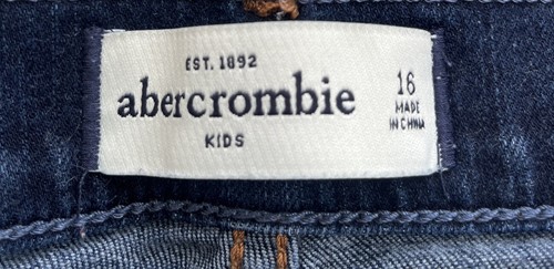 NWOT-Abercrombie Kids Dark Wash Super Skinny Jeans-Size 16-FREE SHIPPING! - Picture 9 of 10