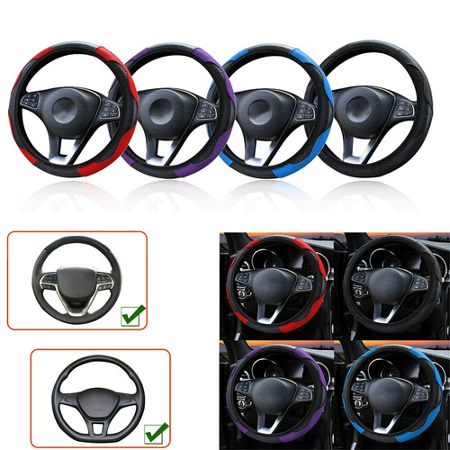 15''/38cm Car Steering Wheel Cover PU Leather Anti Slip Steer Wheel Protector - Picture 6 of 28