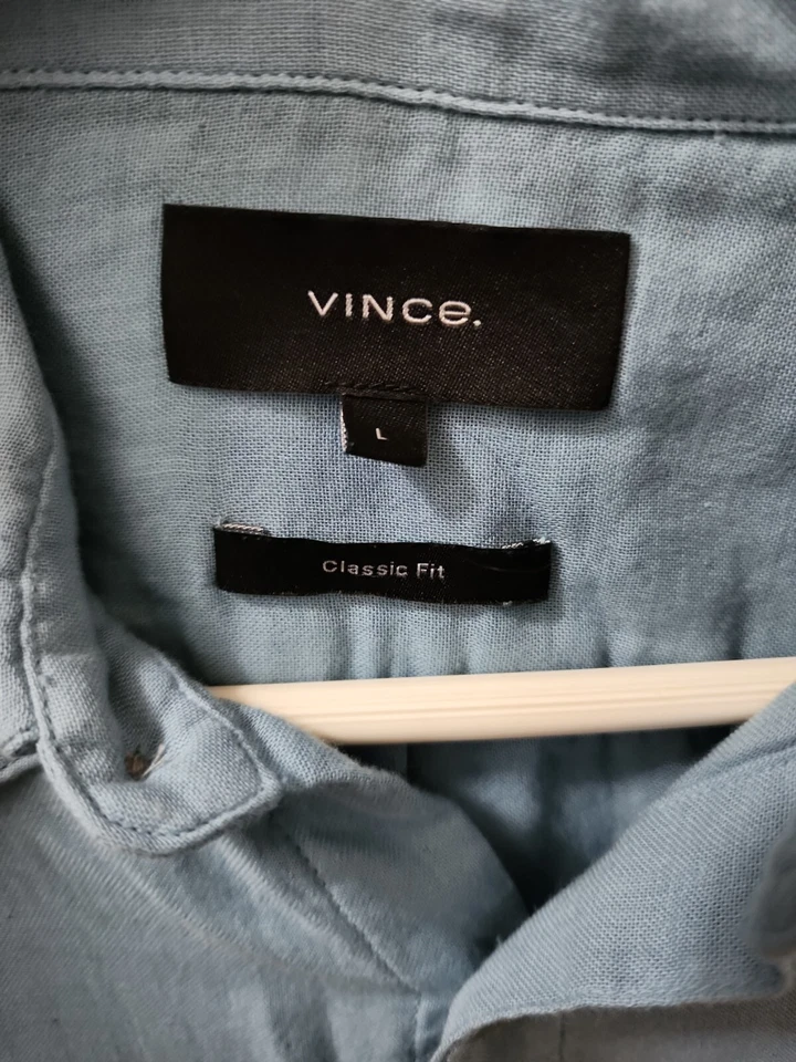 Tinte de ropa doble cara Vince para hombre manga larga azul hockney talla L Foto 3 de 3